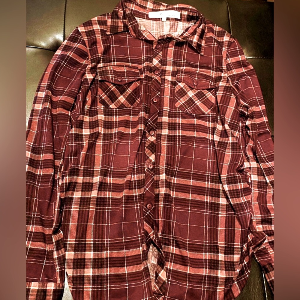 Eden And Olivia Maternity Flannel Button Down Flannel